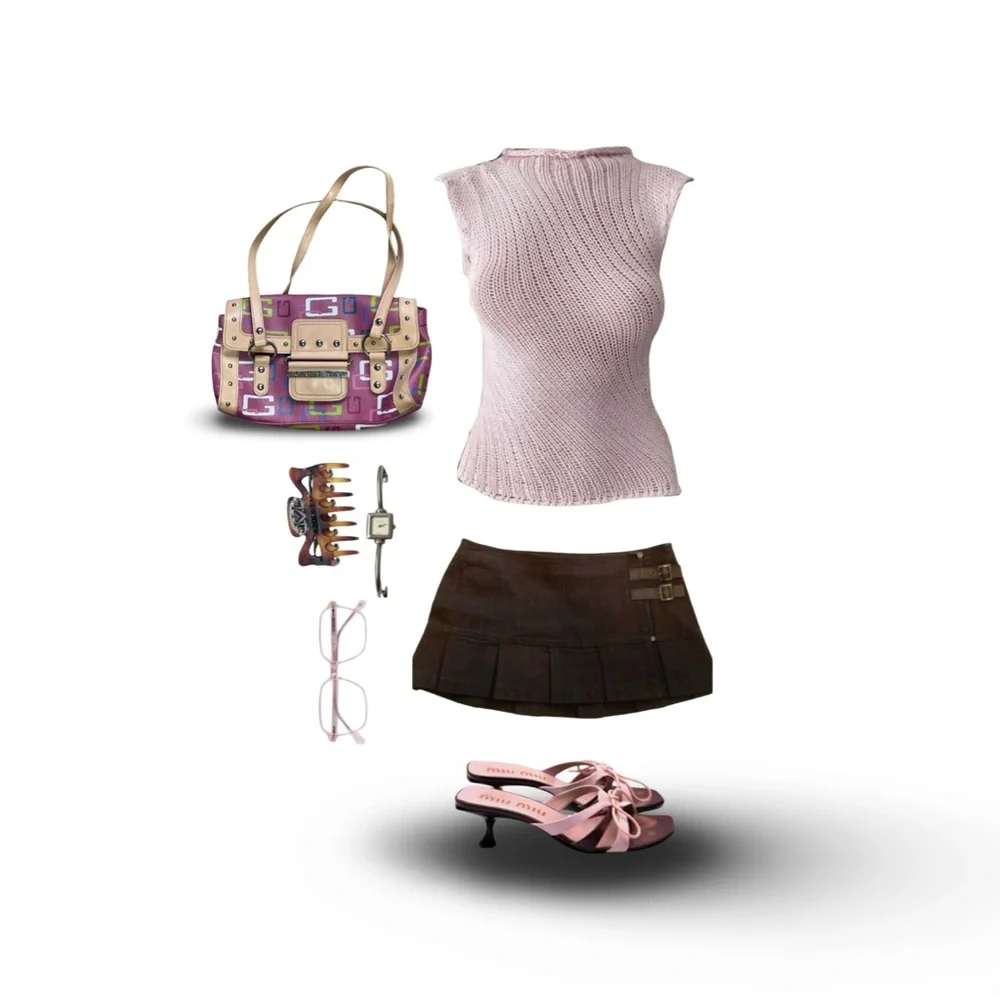 Stylish Purple and Tan Women's Guess Bag - Picture 2 of 4